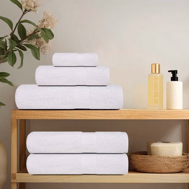 vidaXL Asciugamani FROGN 4 pz Bianco 50x100 cm 360 g/m²