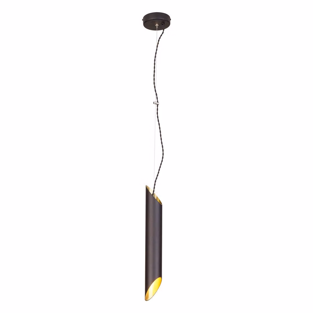 Lampada a sospensione Libra nero-oro 1xE14x40W in ottone, dimensioni: 85,5x6x8,5 cm, IP20, Milagro