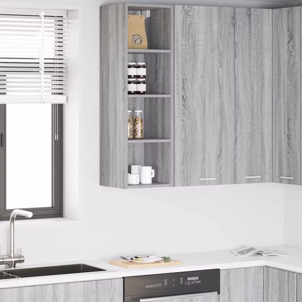 Armadio pensile da cucina vidaXL Grigio, L 30 cm x P 29,5 cm x H 100 cm
