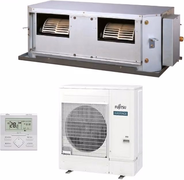 Condizionatore Canalizzabile Fujitsu Serie KH 45000 Btu ARXG45KHTB R-32 Monofase Bianco con Controllo Wi-Fi Opzionale
