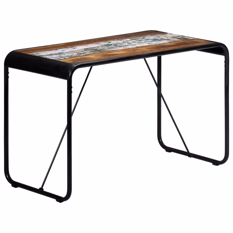 The Living Store Tavolo da pranzo 118x60x76 cm in legno massiccio antico