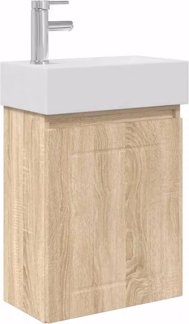 Mobile Bagno | Armadio da bagno con rubinetto Rovere Sonoma 45,5 x 25,5 x 84 cm