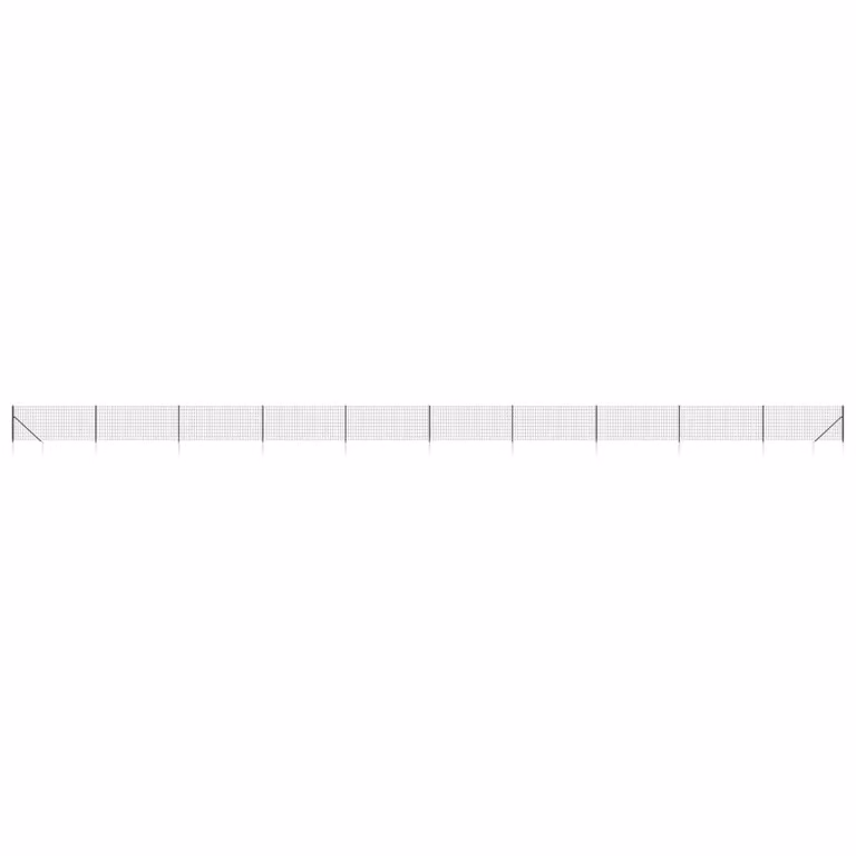 Recinzione Metallica con Picchetti Ancoraggio Antracite 0,8x25m