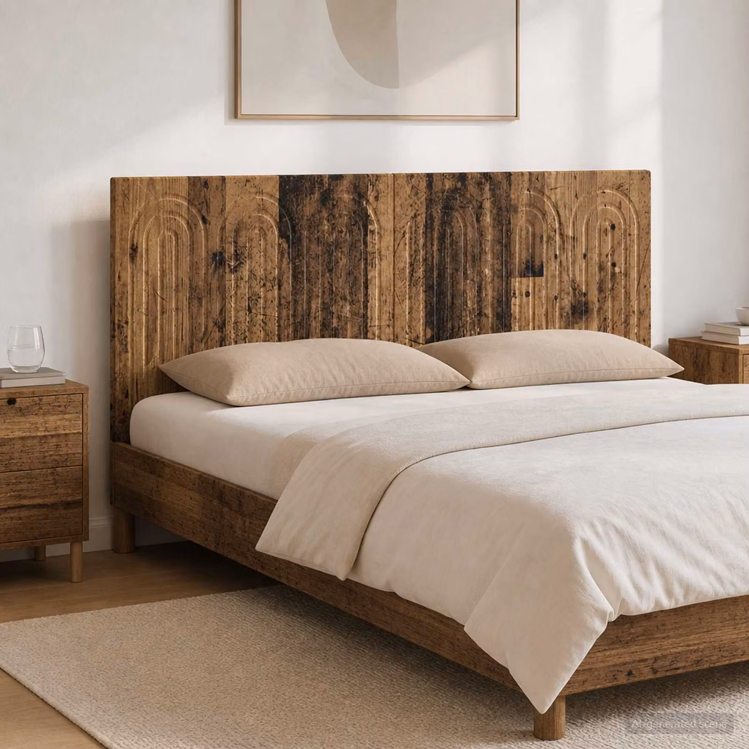 Testiera da muro vidaXL ALKMAAR in legno ingegnerizzato color marrone antico