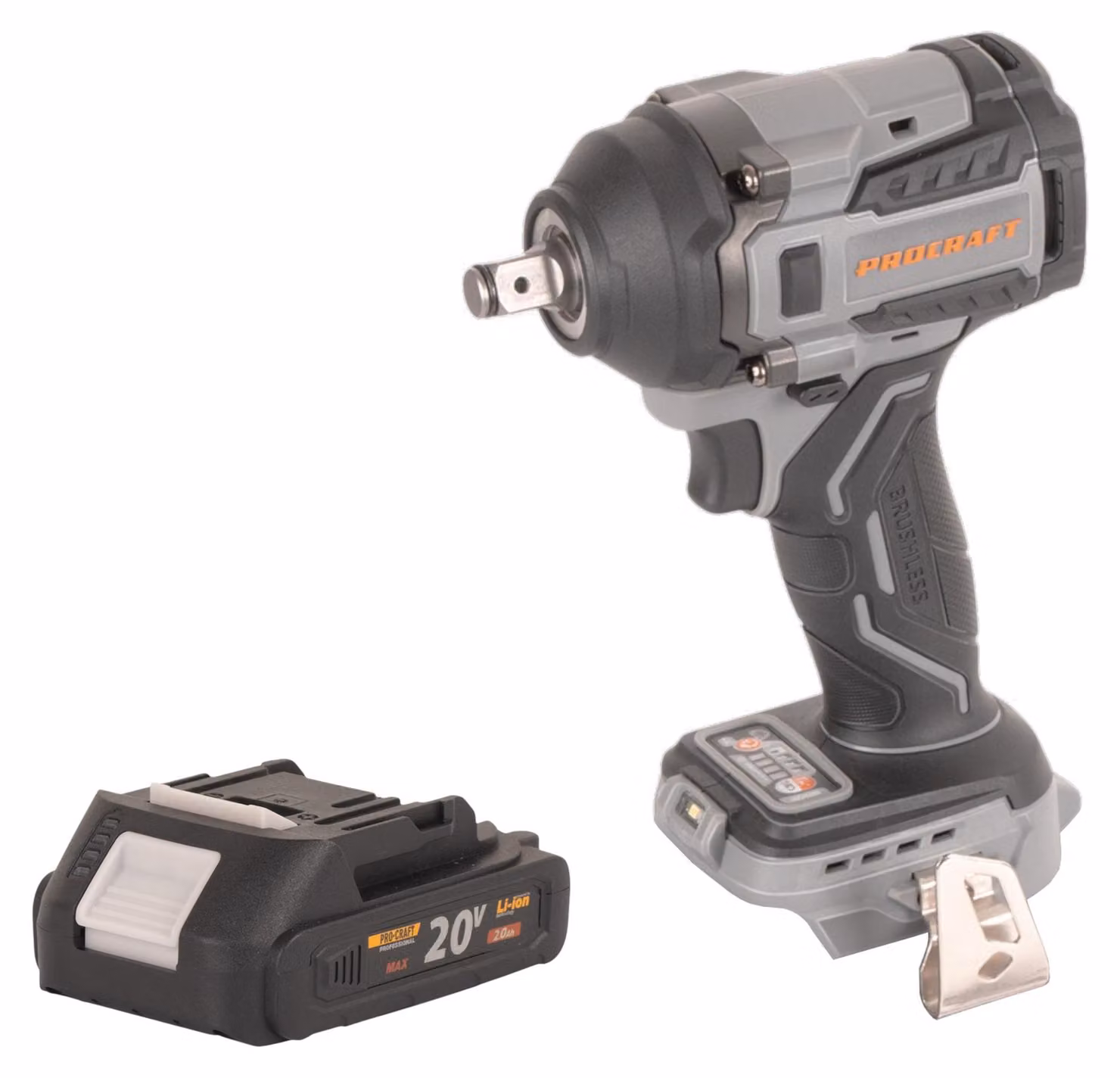 Procraft Industrial IW550Abb Avvitatore a impatto a batteria 20 V 550 Nm 1/2" + 1x batteria 2,0 Ah - senza caricabatteria