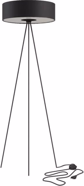 Lampada da terra Nowodvorski Cadilac treppiede 3xE27 nera