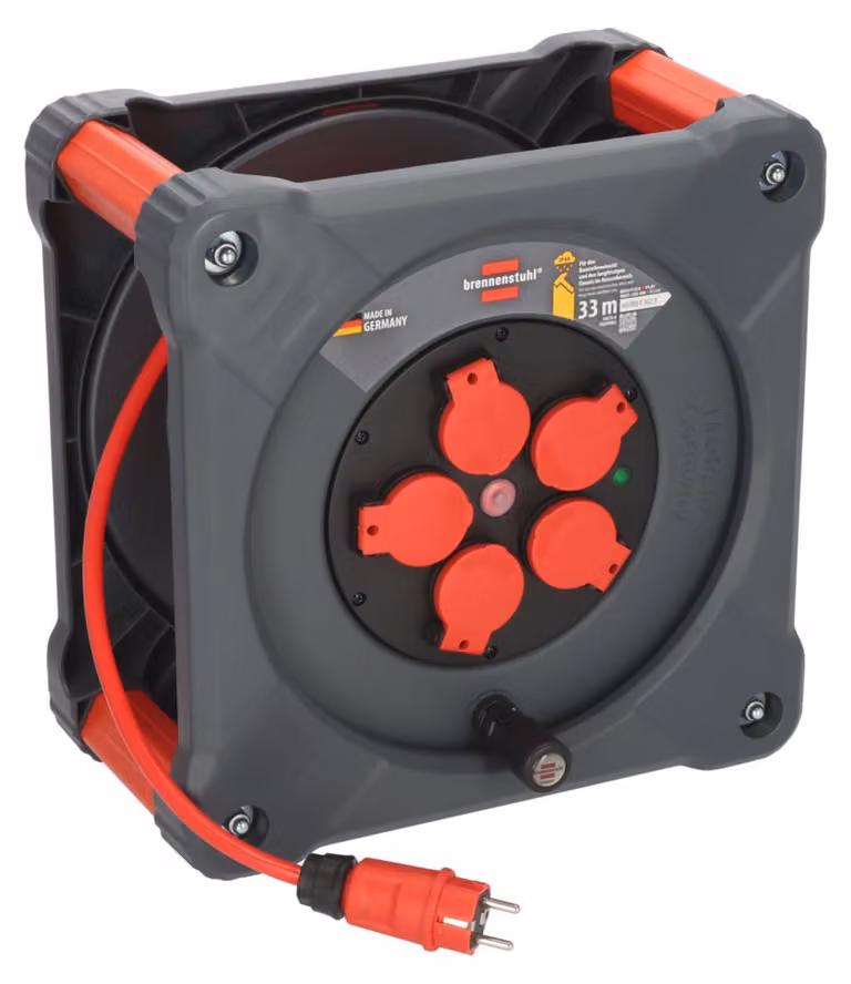 Avvolgicavo da cantiere Brennenstuhl Professional KA 3210 5 IP44, 33 m H07BQ-F 3G2.5