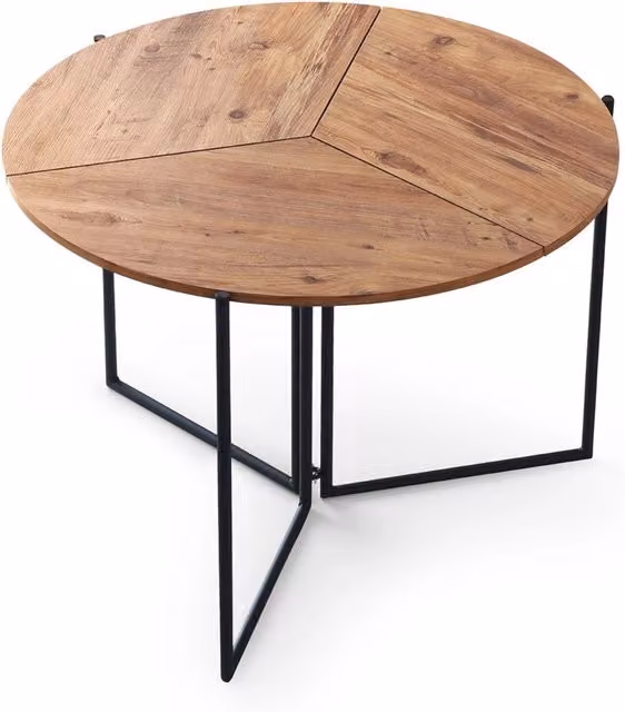 Tavolo da pranzo in legno "Yaprak" - 100 x 100 x 72 cm - Pino atlantico