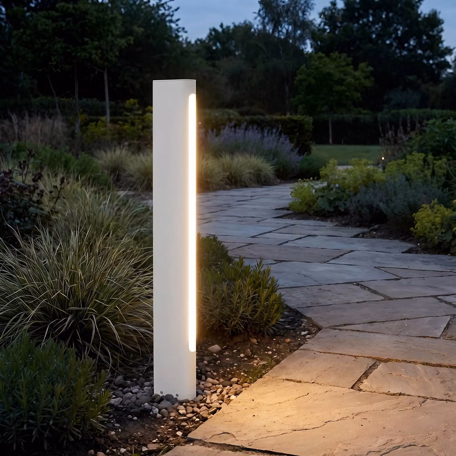 Lampione a LED Lucande Celiora, altezza 80 cm, grigia, IP65 Celiora, Alluminio / Grigio / Zincato, Alluminio, Moderno