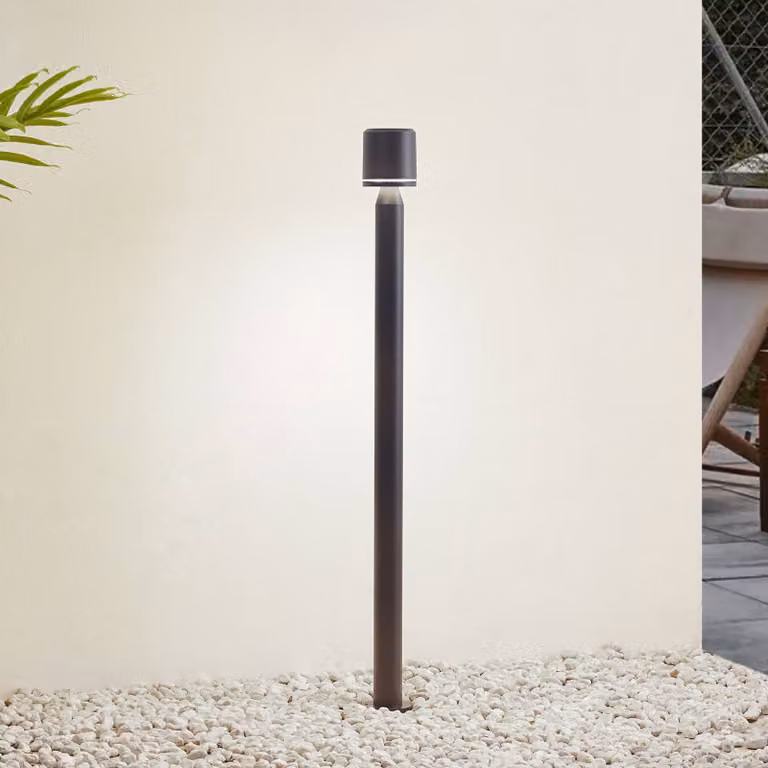 Lampioncino da giardino Amila Lindby, Nero, Alluminio, Moderno, Lampada LED da esterni