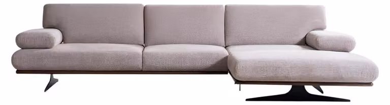 Designer Beiges Stoffsofa Polstercouchen L-Form Ecksofa Luxus Möbel