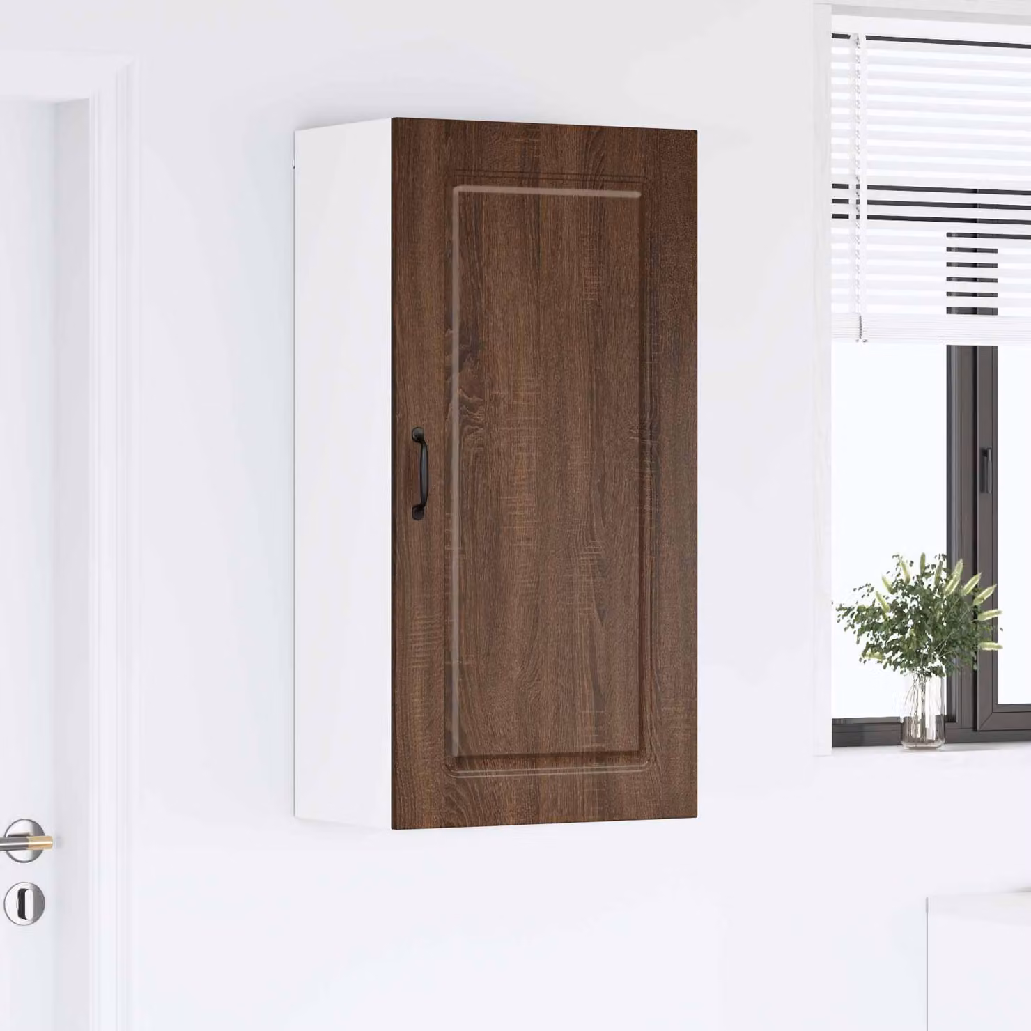 Pensile da cucina moderno vidaXL Kalmar in rovere marrone con ante a battente L/P/H: 50 x 31 x 100 cm