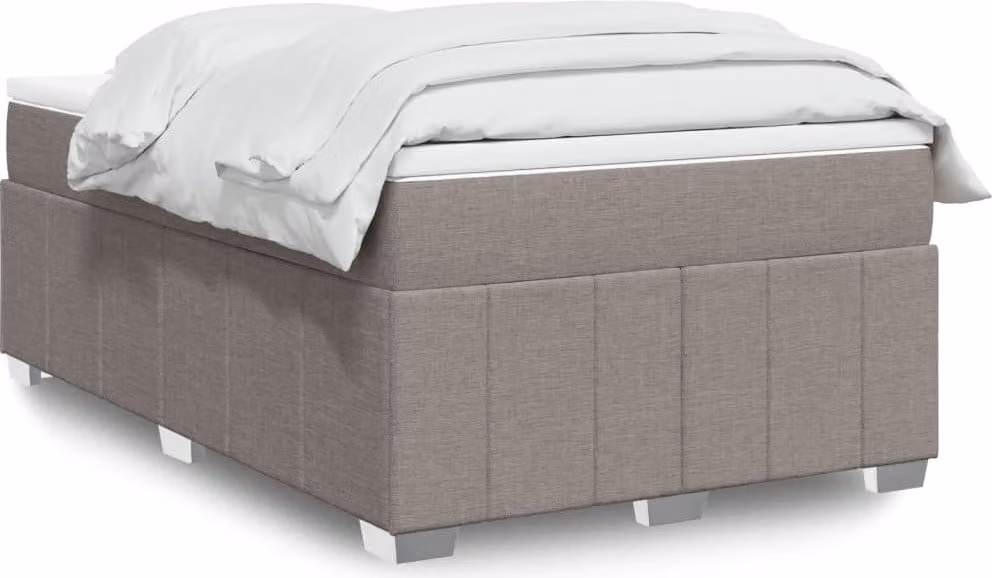 Maison Exclusive - Letto boxspring con materasso Taupe 120x190 cm Tessuto