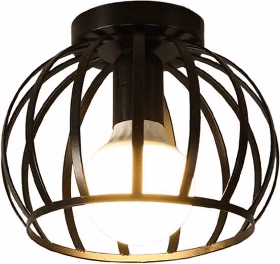 Moderna lampada da soffitto in stile minimalista, con motivo a anguria, nera, ideale per soggiorno, corridoio e camera da letto.