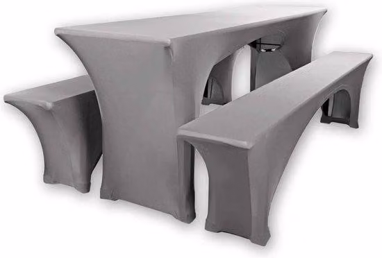 Copri-bicchiere per birra, set da 3, in tessuto elasticizzato, per bicchieri da birra larghi 70 cm o 50 cm, certificati Oeko-Tex Standard 100, antracite, 50 x 220 cm