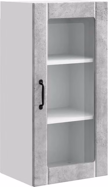 Armadio da cucina a parete moderno con spazio ottimizzato 40 x 31 x 80 cm in legno multistrato grigio cemento 02_0054335