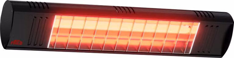 Riscaldatore a infrarossi Term Short IP44 1500 Watt Nero