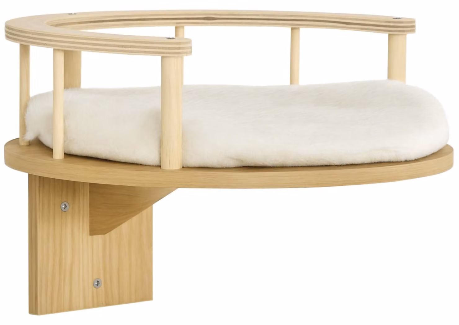 PawHut: parete da arrampicata per gatti, lettino da parete per gatti, amaca per gatti, rovere