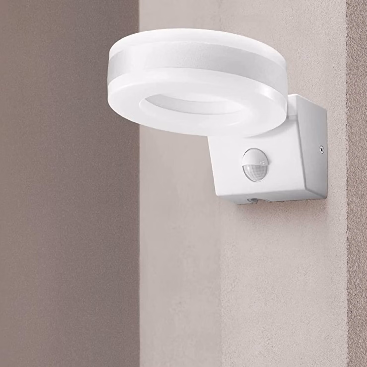 Lampada da esterno a LED con sensore di movimento, 1800 lumen, 4000K, grado di protezione IP65, resistenza agli urti IK10, 20W