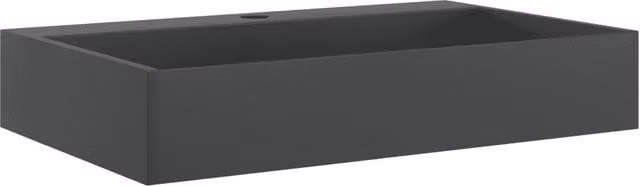 Lavandino 60x38x11 cm Blocco in Marmo/Minerale Nero Opaco CFW1949774