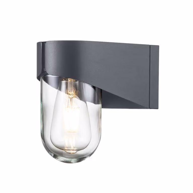 Applique da esterno moderna grigia E27 40W Porto Elstead