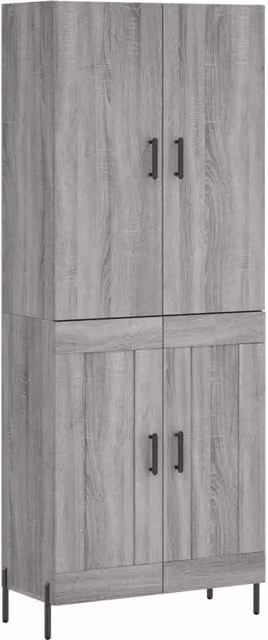 Credenza | Madia | Buffet da pranzo | Armadio da pranzo Grigio Sonoma 69,5x34x180 cm in Legno Multistrato