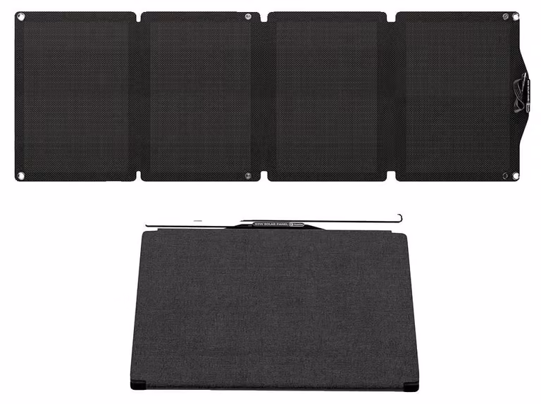 Pannello solare, potenza massima di 60W, tensione di 18V, corrente di 3,34A, grado di protezione IP65, efficienza del 21,6%
