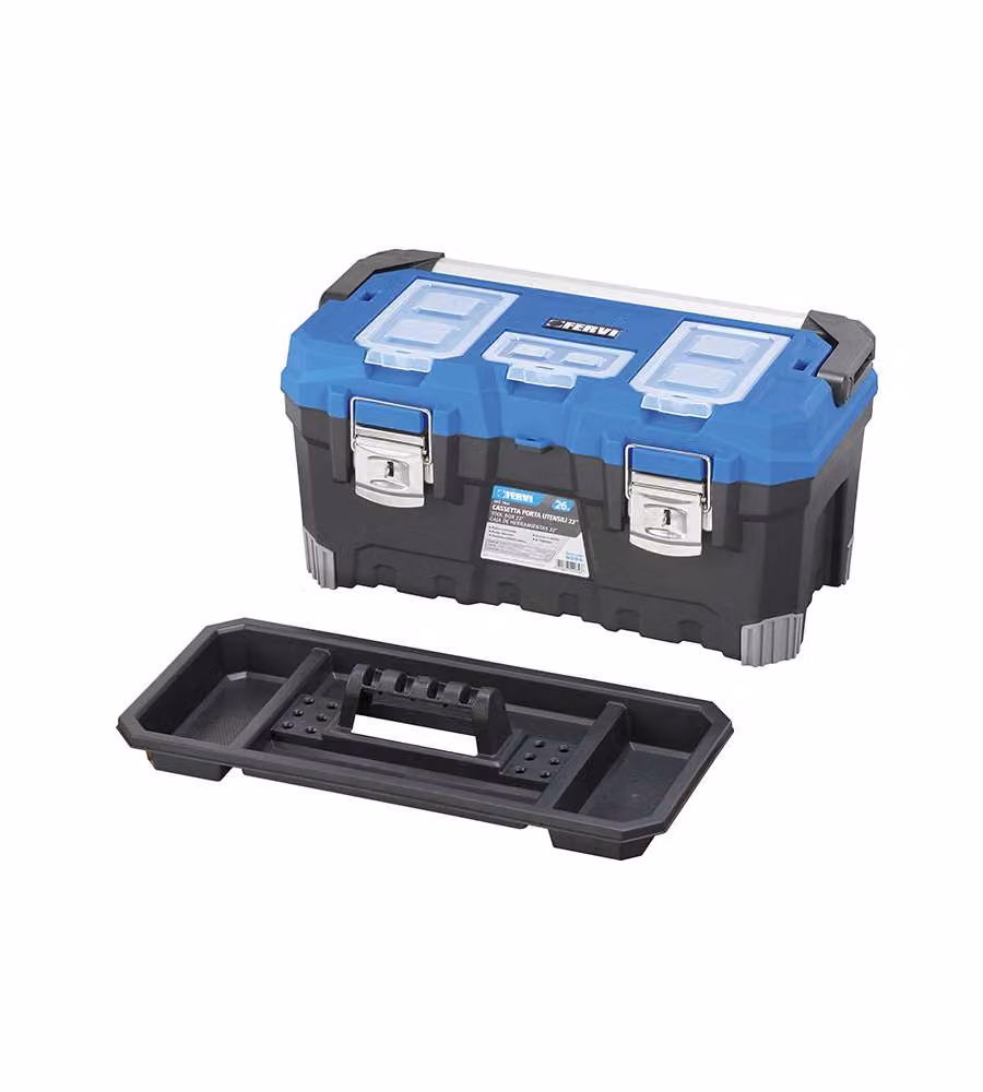 FERVI Cassetta Porta Utensili 22" Rinforzata Alluminio con Organizer