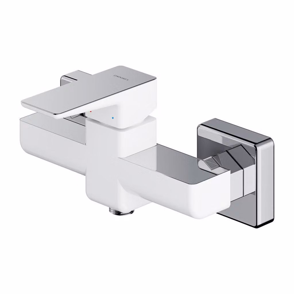 Omnires PARMA PM7440CRB Miscelatore per doccia, cromato-bianco