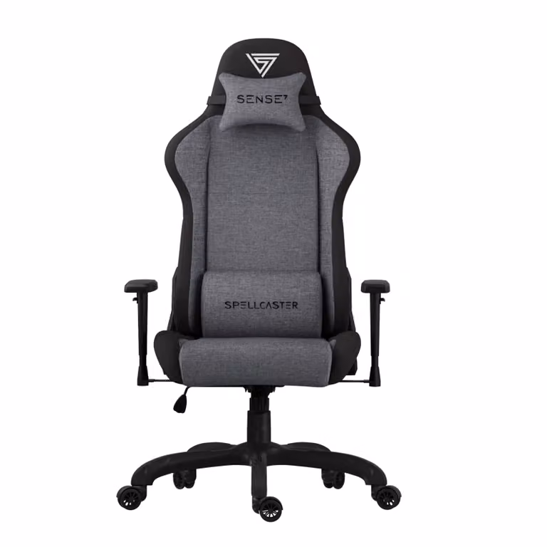 Sense7 Spellcaster FUKU sedia da gioco, poltrona da gioco, sedia da ufficio, sedia da scrivania ergonomica, sedia girevole 120 kg, grigio
