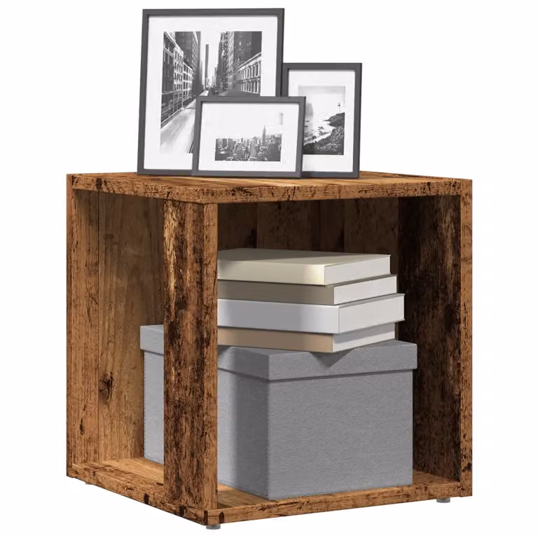 Tavolino da samping vidaXL in legno composito marrone, L/P/H: 33 x 33 x 34 cm