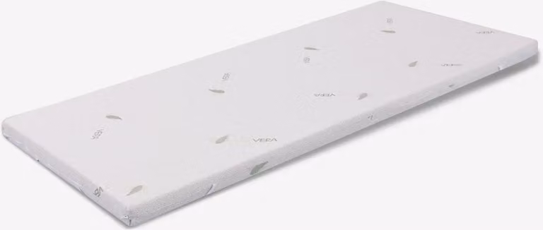 Topper 90x190 cm per materasso in MemoryFoam - alto 3 cm, sfoderabile, tessuto AloeVera | Correttore H3