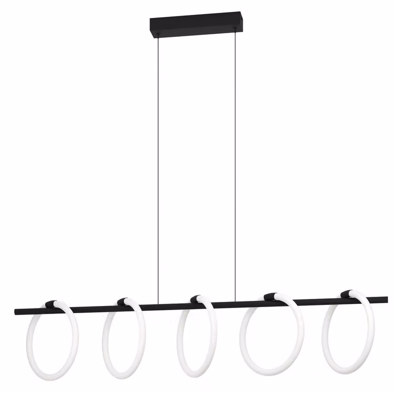 Eglo 900563 CARANACOA LED 5 vie a sospensione 5x7W 1170x230mm bianco nero bianco caldo