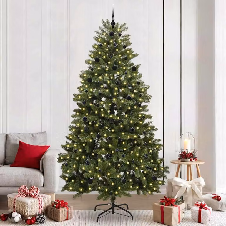 Maison Exclusive - Albero di Natale artificiale, 240 cm, 300 LED, luce bianca calda, colore verde