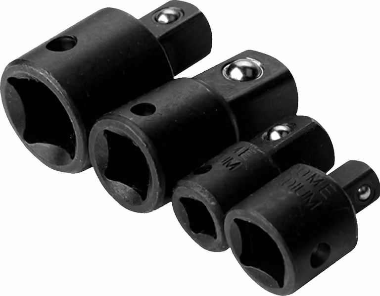 4 PCS Riduttore adattatore per bussole a impatto da 1/4 di pollice 3/8 di pollice 1/2 di pollice Conversioni per avvitatore in acciaio per trapano elettrico