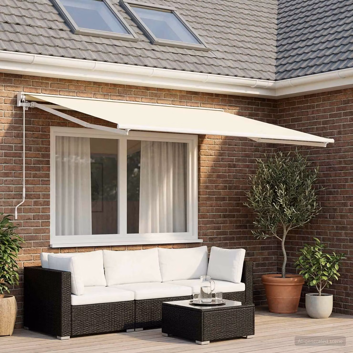 Telo di ricambio per tenda da sole vidaXL in poliestere, colore beige, L: 600 cm x P: 300 cm