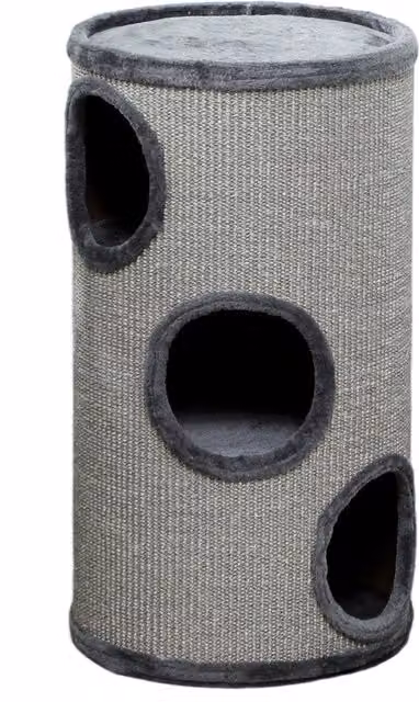 Cuccia per gatti PawHut a 3 livelli con tiragraffi in sisal e peluche, Grigio, Ø38 x 70 cm – 1