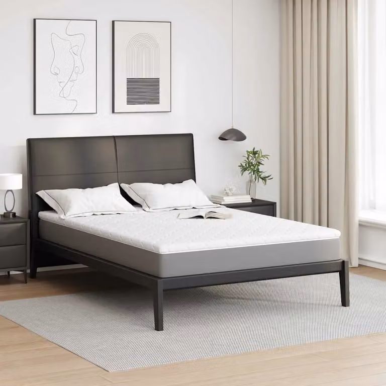 Topper al cocco vidaXL Bianco L: 160 cm, P: 200 cm