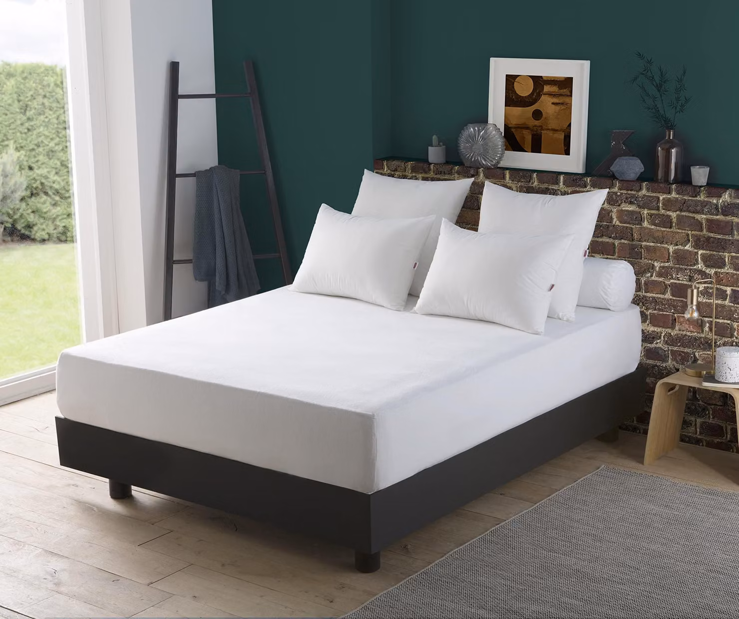 Coprimaterasso impermeabile in molton, 100% cotone, dimensioni 140x190 cm, colore bianco