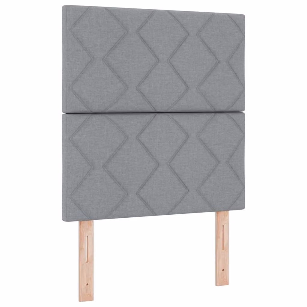 Letto a molle con strisce LED vidaXL in tessuto grigio, L 80 x P 200 cm – 2