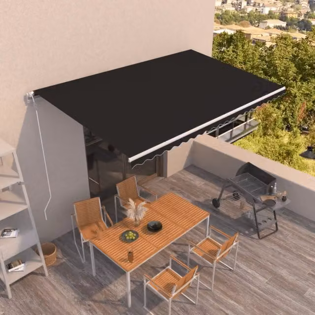 Tenda da Sole Retrattile Automatica 500x350 cm Antracite 3069029