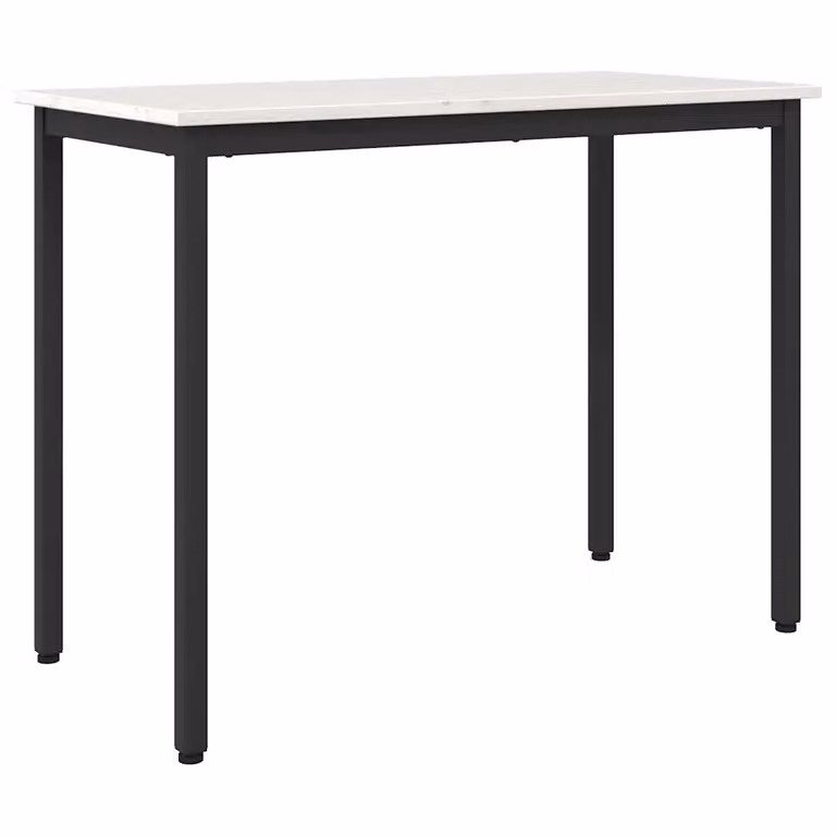 vidaXL Tavolo Moderno Bianco in MDF Laminato e Metallo L: 100 cm, P: 50 cm, H: 77 cm