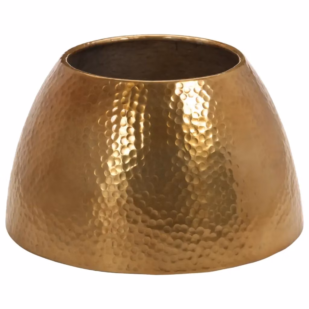 Tavolino da salotto rotondo vidaXL in metallo dorato con finitura lucida Ø 50 x H 30 cm – 2