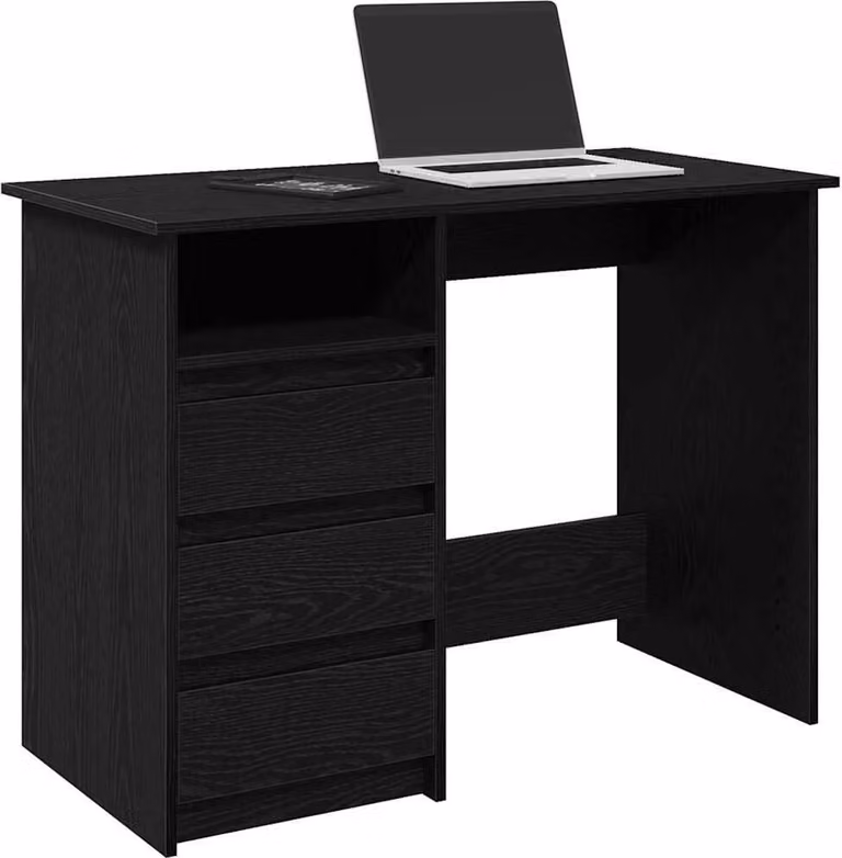 Maison Exclusive - Scrivania nera 102x50x75 cm Materiale ligneo