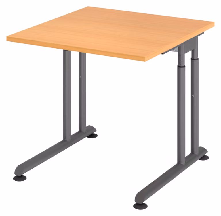 bümö Scrivania Serie-Z - Decorazione: faggio, dimensioni: 80 x 80 cm, struttura: grafite