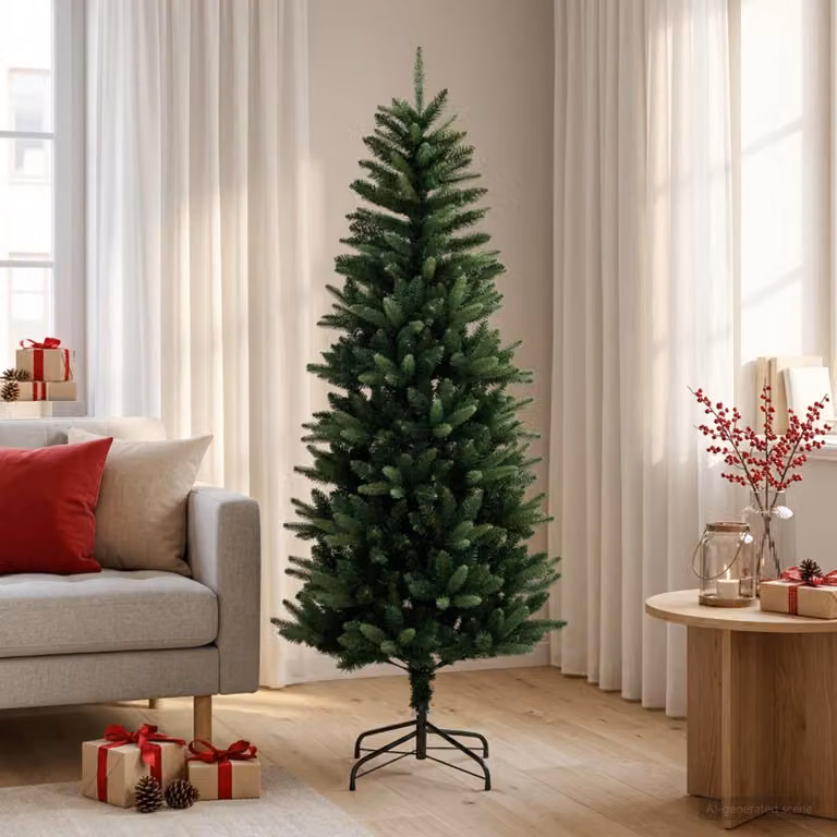 vidaXL Artificial Hinged Christmas Tree 150 cm PE e PVC Verde
