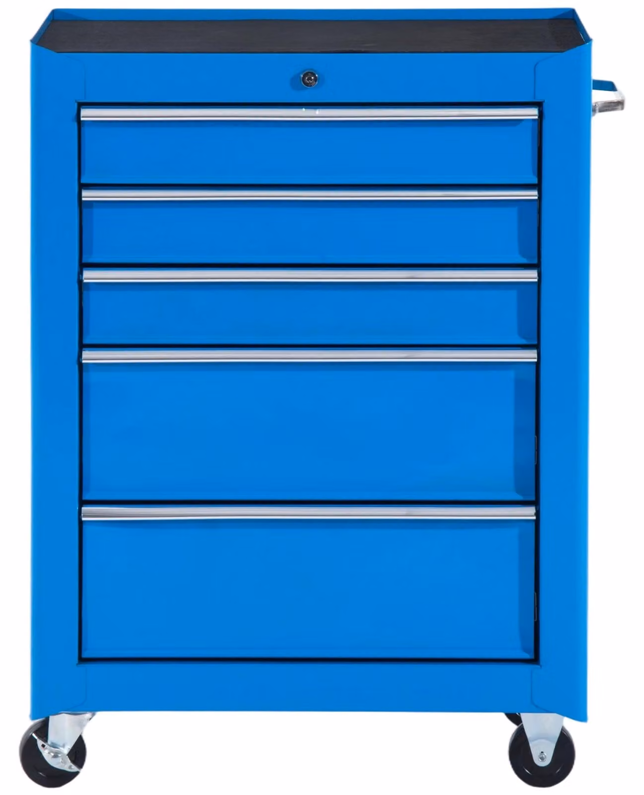 Carrello da officina HOMCOM, vuoto, con 5 cassetti e 2 chiavi, colore blu