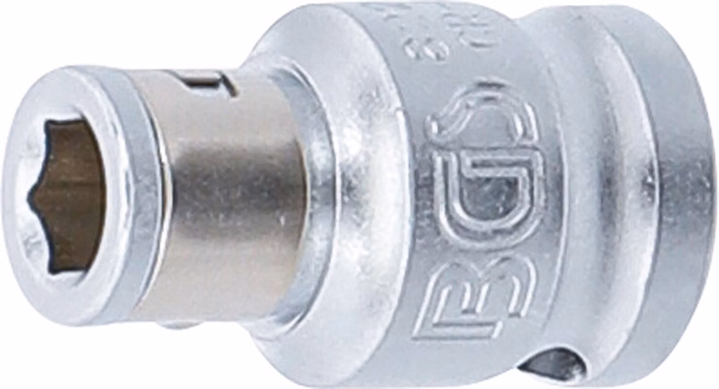 BGS Adattatore per bit con sfera di fissaggio Attacco quadro 10 mm (3/8") Attacco esagonale 6,3 mm (1/4") - 8225