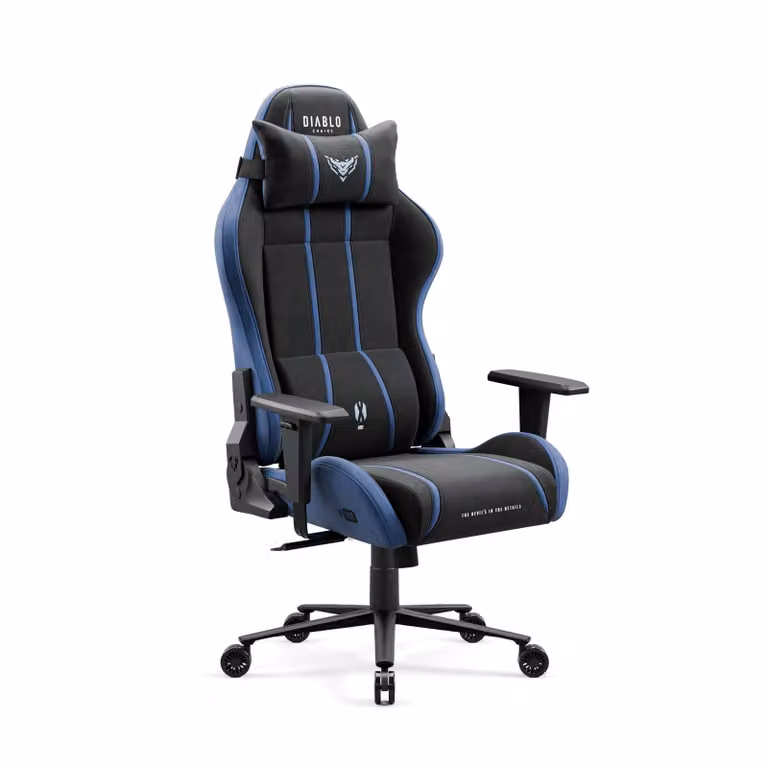 Diablo X-One 2.0 Sedia da gioco Rivestimento in tessuto Sedia da ufficio Funzione dondolo Cuscino lombare Poggiatesta Portata fino a 150 kg No