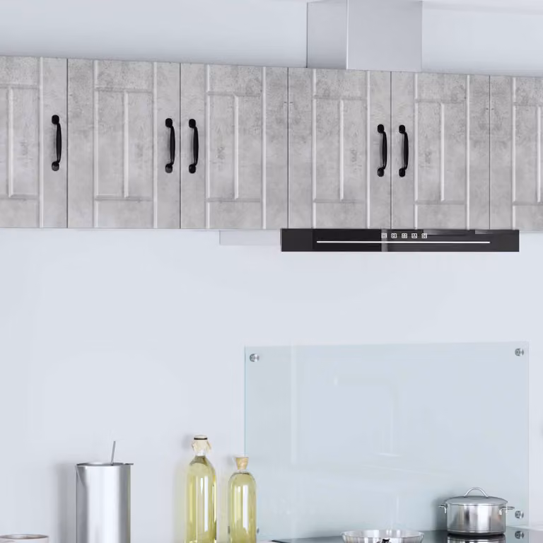 Set di 2 armadietti a muro LUCCA vidaXL in stile moderno, colore grigio cemento, con ante a battente e ripiani interni, L/P/H: 40 x 31 x 30 cm